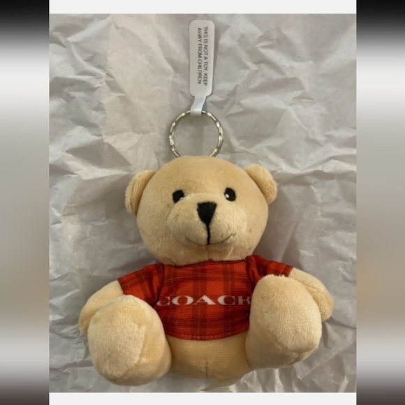 Coach limited edition plush teddy bear Keychain nwt - Picture 2 of 4